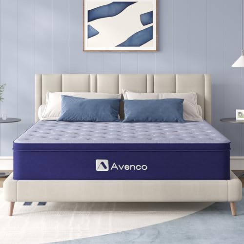 Image of Avenco Full Mattress, Full Size Mattress in a Box, 12 Inch Hybrid Mattress Full, Medium Firm, Pocket Innerspring for Pressure Relief & Motion Isolation, CertiPUR-US