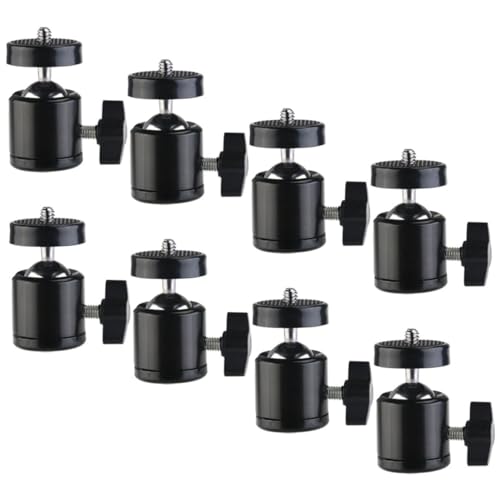 GOOHOCHY 8pcs Camera Tripod Adapter Camera Tripod Accessories Camera Ball Mount Camera Ball Adapter Ball Head Camera Tripod Ball Mount Tripod Mount Tripod Head Black Metal