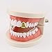 COLORFUL BLING 14K Plated Gold Grillz Mouth Teeth, Hip Hop Teeth Plain,Fake Top Tooth Single Grill Cap for Men Women Party Cosplay Rapper Accessories Teeth Grills -Style 1