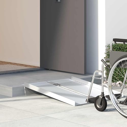 Rampe de fauteuil roulant en aluminium pliable d'une capacité de charge de 270 kg