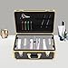 ALSKXaxna Barber Case Organizer, Barber Case with Clippers Sliding Tray, Profesional Barbers Briefcase Tool Case, Barber Cases for Clippers and Supplies, Suitable For Hair Salons, Beauty Salons
