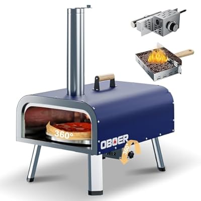 ABORON 13" Outdoor Pizza Oven, Electric Rot...