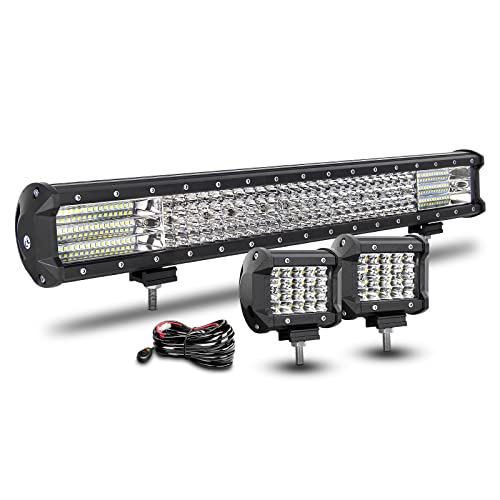 Barra led 4x4 de 570W con focos de 4 pulgadas de alta potencia