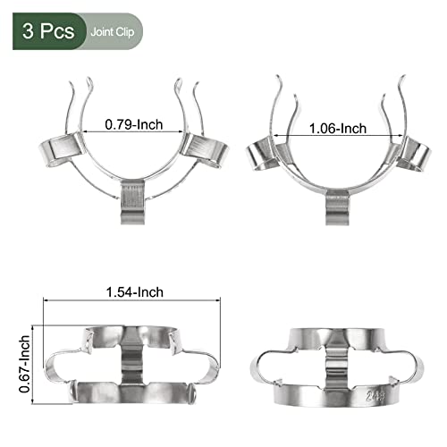YOKIVE 3 Pcs Joint Clip, Lab Metal Mounting Clips, Silver, 22/24mm - Image 2