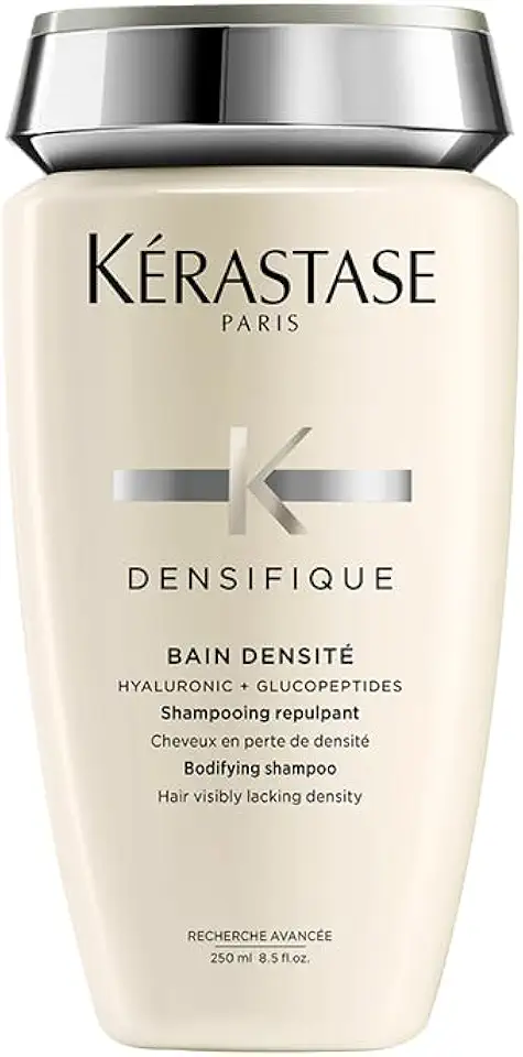 Kérastase Densifique Bain Densité Shampoo, Para Cabelos Finos e Ralos, Aporta Densidade e Volume, com Ácido Hialurônico e Ceramidas, 250ml