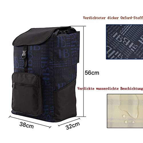 WYBF einkaufstrolley treppensteiger mit Sitz,6 räder für alte Menschen treppensteiger klappbar einkaufstrolley,stabil… – Bild 5