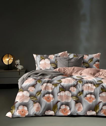 Image of Home 7D Print Fast Colour 210TC Cotton Bedsheet with Pillow Cover for Double Bed, King Size (Multicolor: 05)