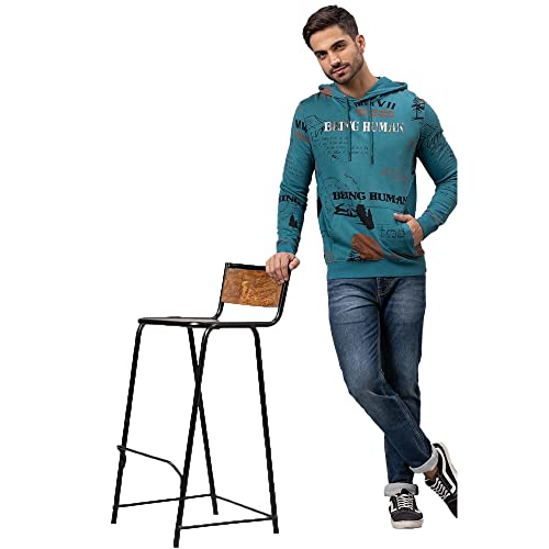 Image of Being Human Black Regular Fit Men's Hoodie Clothing