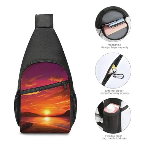 Mochila Deportiva Sling Bag Casual Blanca miniatura 5