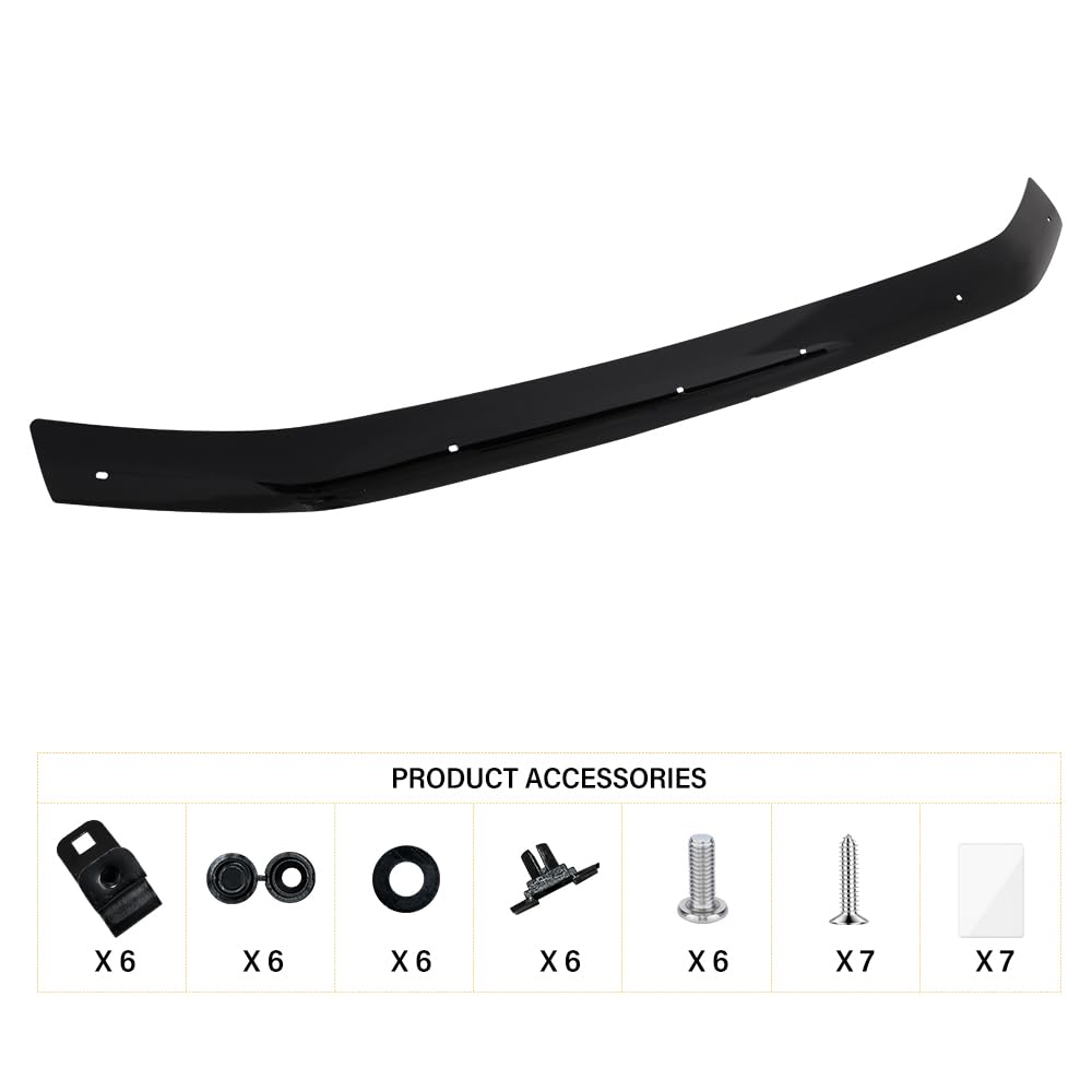 Protection de capot contre les chutes de pierres pour VW Amarok 2023-2026 V6, toutes les cabines, accessoire de pick-up, résistant aux UV, aux intempéries, en acrylique PMMA noir brillant