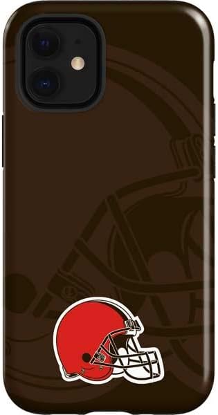 Skinit Impact Phone Case Compatible with iPhone 12 Mini - Officially Licensed NFL Cleveland Browns Double Vision Design