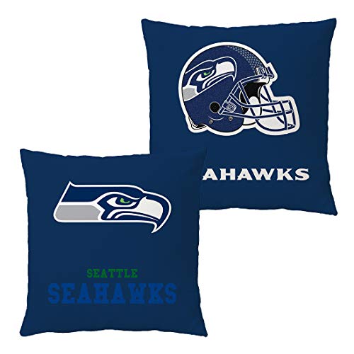 Doomfist Throw Pillow Covers Pillow Cases Pillowcase Double Faced Football Team with Zipper Without Insert 1 Set for Sofa, Car, Bed, Office Chair, Lumbar Support (Seattle Seahawks, 18x18 Inches)