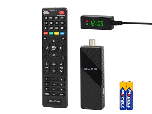 BLOW DEKODER TV DVB-T2 Tuner HEVC H.265 Mini Stick Full HD Pilot HDMI USB KIT