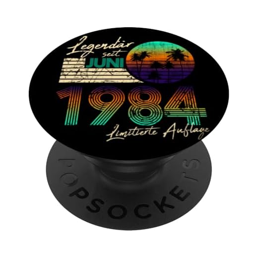 Regalo de cumpleaños legendario desde junio de 1984. PopSockets PopGrip Intercambiable