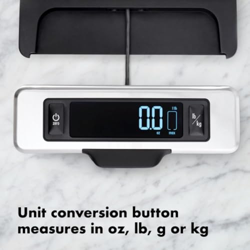 OXO Good Grips 11-Pound Stainless Steel Kitchen Scale with Pull-Out Display - Black by OXO - Image 4