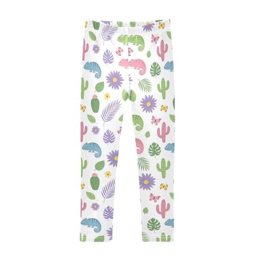 Girls Leggings Size 4T Chameleon Soft Stretchy Yoga Pants Tights Girl Clothes for Gymnastics Dance