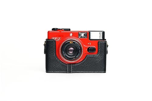 Étui Konica C35 EFJ TP Original en cuir véritable fait main noir
