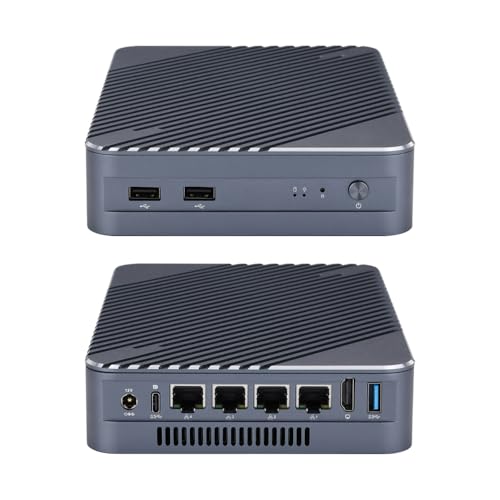 Qotom NAS Server Q31131G4 Core i3-1115G4,3.0GHz,up to 4.1GHz 16G DDR4 RAM 128G M.2 SSD -4X I226-V 2.5G Gigabit LAN,Win10,Linux 24/7
