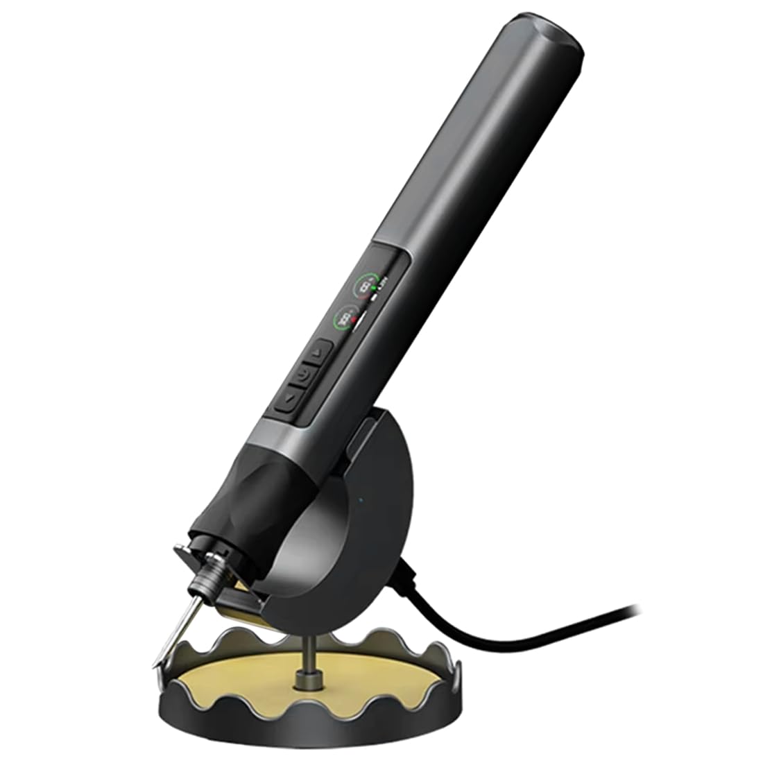 Aundhegrtt As Shown Temp Control 2S Fast Heat 75W Soldering Iron Station Portable Cordless 150-480C For Phone Pcb Repair