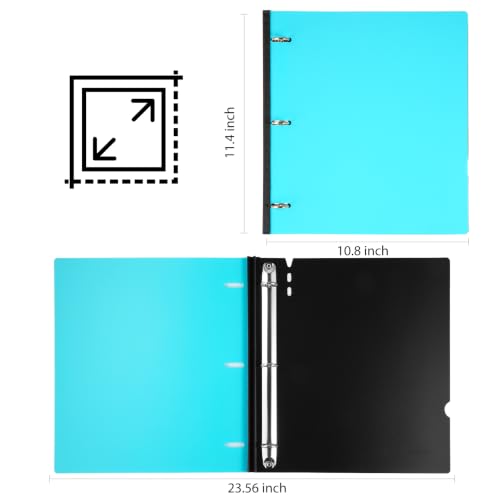 Image of WOT I 6-Pack Telescoping 3 Ring Binder(0.75 inch), Expandable Flexible Binder - Patented Design for Easy Portability, Holds 8.5 inchx11 inch Paper for School, Office, Home(Assorted Pastels)