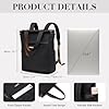 GOLF SUPAGS Convertible Notebook Handtasche, Laptop Rucksack für Damen mit Laptopfach, 15.6 Zoll Stylisch Tagesrucksack, für Schule, Uni, Reisen, Arbeit (Schwarz) #1