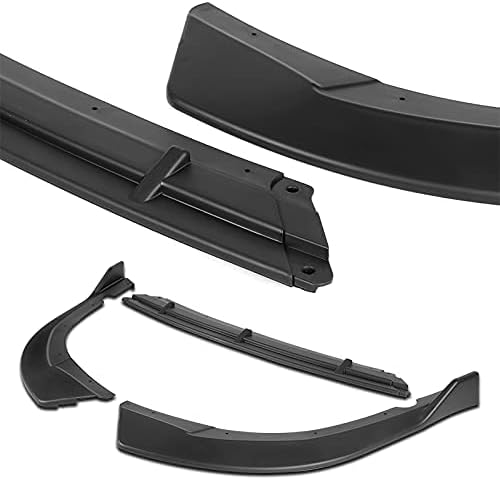 3PCS Front Bumper Lip Kit fit for Compatible with 2016-2018 Kia Optima SX/SXL/S, STP-Style Splitter Trim Protection Spoiler, Air-Dam-Chin-Diffuser (Unpainted Matt Black)