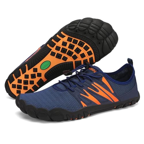 SAGUARO Barfußschuhe Herren Schnell Trocknend Wasserschuhe Leicht Atmungsaktive Badeschuhe Männer rutschfest Barfussschuhe, Blau, 41 EU SAGUARO Barfußschuhe Herren Schnell Trocknend Wasserschuhe Leicht Atmungsaktive Badeschuhe Männer rutschfest Barfussschuhe, Blau, 41 EU