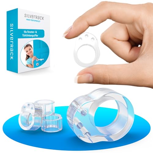 SilverRack® Türstopper Türklinkenpuffer Transparent [10...