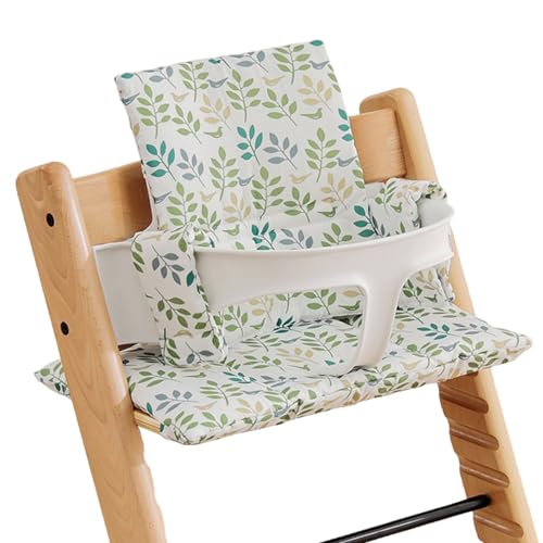 Cojín para trona Tripp Trapp Stokke, Funda para Tronas de Bebe antideslizantes, Suave y grueso cojín para asiento de bebé de algodón orgánico, funda de repuesto, Juego de cojines para trona (A)