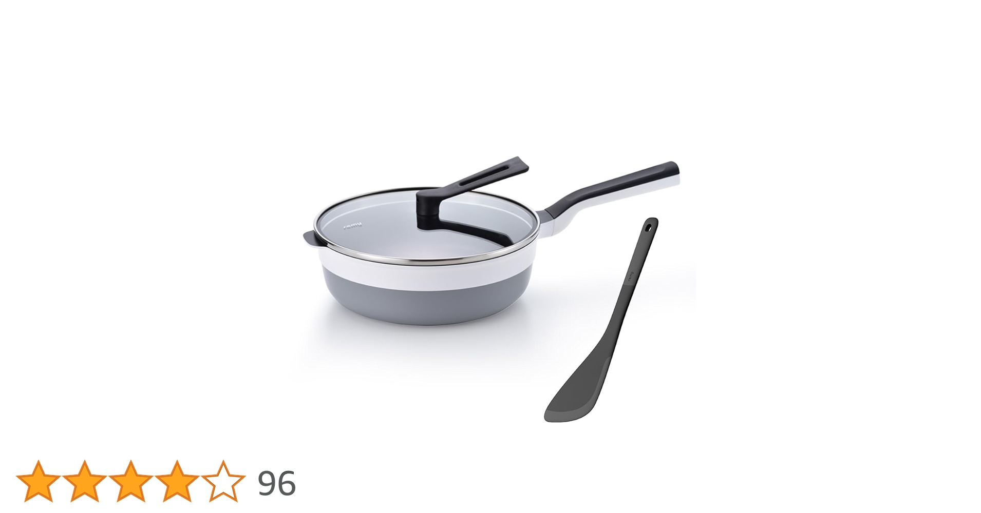 remy pan + ホワイト　フライパン 蓋付き Amazon | remy レミパンプラス ツール1種セット 24cm (ホワイト