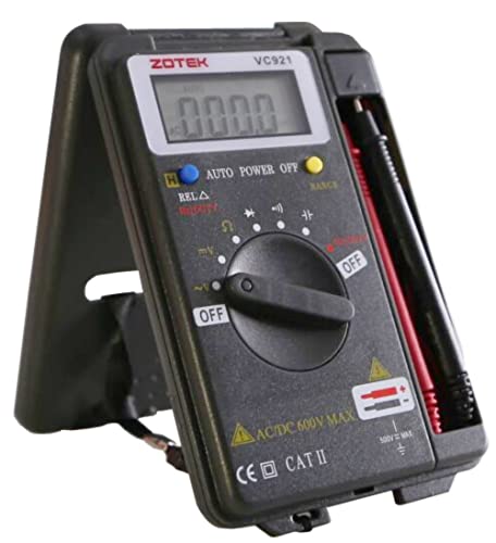 Digital Multimeter, Auto Ranging Pocket Digital Multimeter Digital Multi Tester - Ac Dc Voltage Dc Current Resistance Diodes Capacitance Transistor Measuring Instrument (Vc921) #TOP5