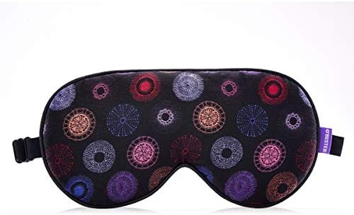 O’Bester Pure Silk Sleep Masks, Comfy and Tremendous Tender Eye Masks with Adjustable Strap, Final Sleeping Help, Blindfold, Blocks Mild(Circle)