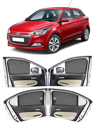 Image of Autofact Car Sunshades for Hyundai Elite i20 Old (2014 to 2019), UV Protection, Useful Car Accessories, Custom fit Sun Shades for Side Windows, Set of 4