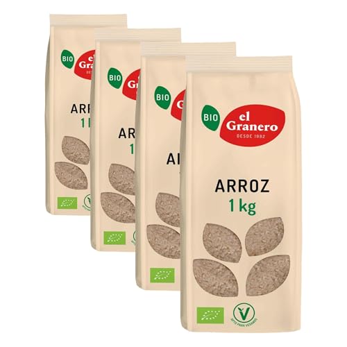 El Granero Integral - Arroz Bio - 1 kg - Rico en Hidratos de Carbono, Minerales y Vitaminas - Alto Poder Nutritivo - Gran Fuente de Energía - Favorece la Salud Digestiva - Apto para Veganos