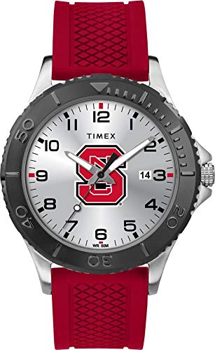 Timex Men's Collegiate Gamer 42mm Watch â€“ NC State Wolfpack with Red Silicone Strap