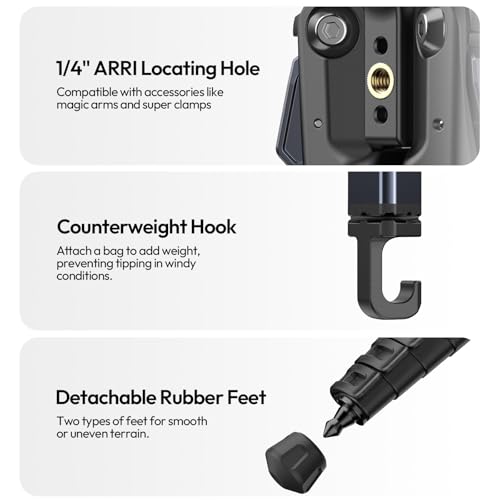Image of ULANZI Ombra ⅡCamera Tripod 61.5 Inch, 360 Ball Head Travel Tripod Stand with Uka Quick Release Plate for DSLR Sony Canon Fujifilm Camera Smartphone Vlogging Photography with Phone Mount Carry Bag