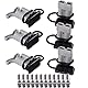 6 Stück 50 Amp Batterie Schnellanschluss Netzstecker 50A Stecker Verbinden Trennen Windenanhänger + 3 Stück 50 A Griff Netzanschluss für Batterie + 6 Staubschutzdeckel (8 AWG, grau)