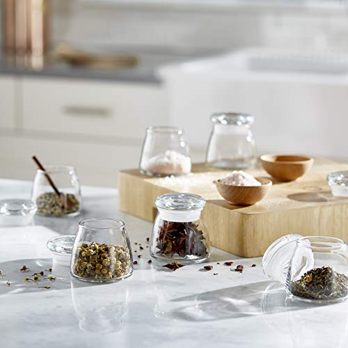 Libbey Vibe Mini Glass Jars with Lids, 4.5-ounce, Set of 12