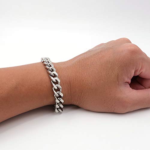 Steelmeup 29Y-000 Stainless Steel Simple Curb Cuban Link Chain Bracelet thumb #3