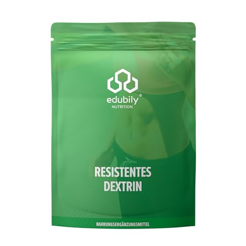 edubily nutrition® Resistentes Dextrin • Ballaststoffe • Resistente Stärke Typ 4 aus Mais ohne Gentechnik • Mit Dosierlöffel aus PLA • 400 g