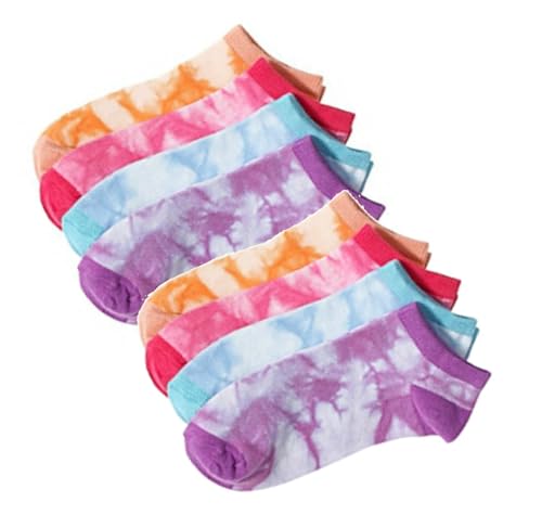 Miss Attitude Girls' 8-Pack Low Cut Socks