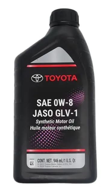 Aceite sintético para motor Toyota 0W-8 1 cuarto miniatura 1