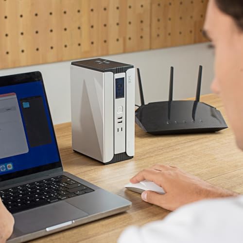 Image of SKE Mini UPS 30000mAh Battery Backup & Surge Protector Uninterruptible Power Supply UPS for Router Modem PoE DC USB Type-C Ports Sirius