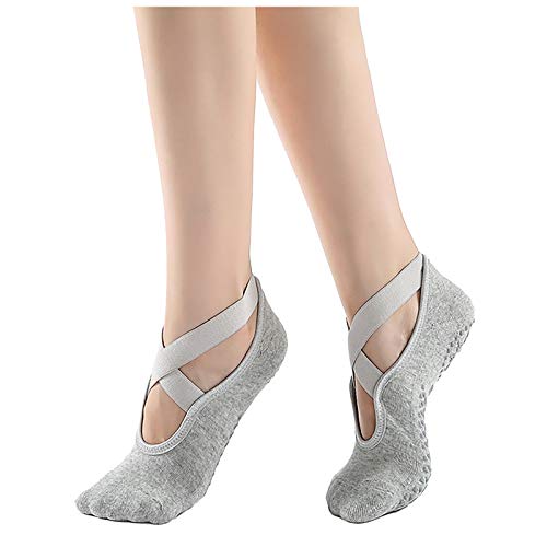 HAOHAG Chaussettes Transparentes En Cristal De Couleur Unie Décontractée Pour Femmes Chaussettes De Sport En Caoutchouc à Point De Glissement Carré
