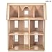 Hobby Lobby Vermont Farmhouse Jr. Dollhouse Kit, 1:12 Scale, 7 Rooms, Unfinished, 24.25W x 17.63D x 29.38H inches