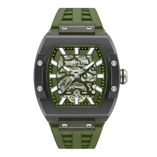 Image of Kenneth Cole Automatic Analog Green Dial Green Silicon Strap Watch for Men - KCWGZ0076803MNW