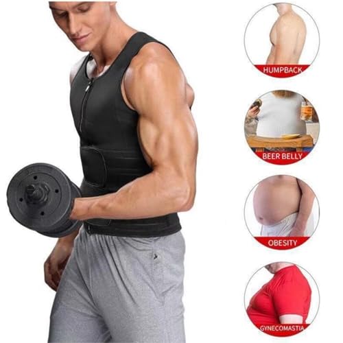 Control Cincher - Camiseta de compresión para sauna, camiseta interior adelgazante, moldeador de cintura, chaleco moldeador de cuerpo para hombre
