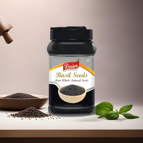 Image of Desire Basil Seeds 600 Gram |Tukmaria Seeds | Sabja Seeds | Seeds for Eating.