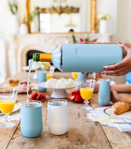 Vinglacé Wine Bottle Chiller- Portable Champagne Insulator- Stainless Steel Wine Cooler Sleeve, Sand Vinglacé Wine Bottle Chiller- Portable Champagne Insulator- Stainless Steel Wine Cooler Sleeve, Sand