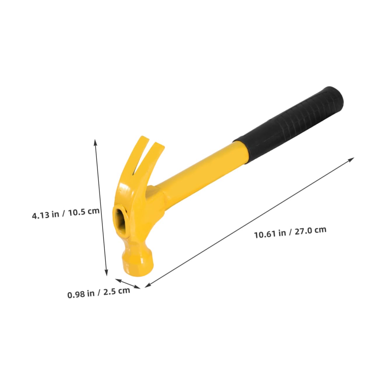 LALAFINA Hammer Nailing Hammer Fine Polished Steel Ergonomic Grip Non-slip for Woodworking Constructi